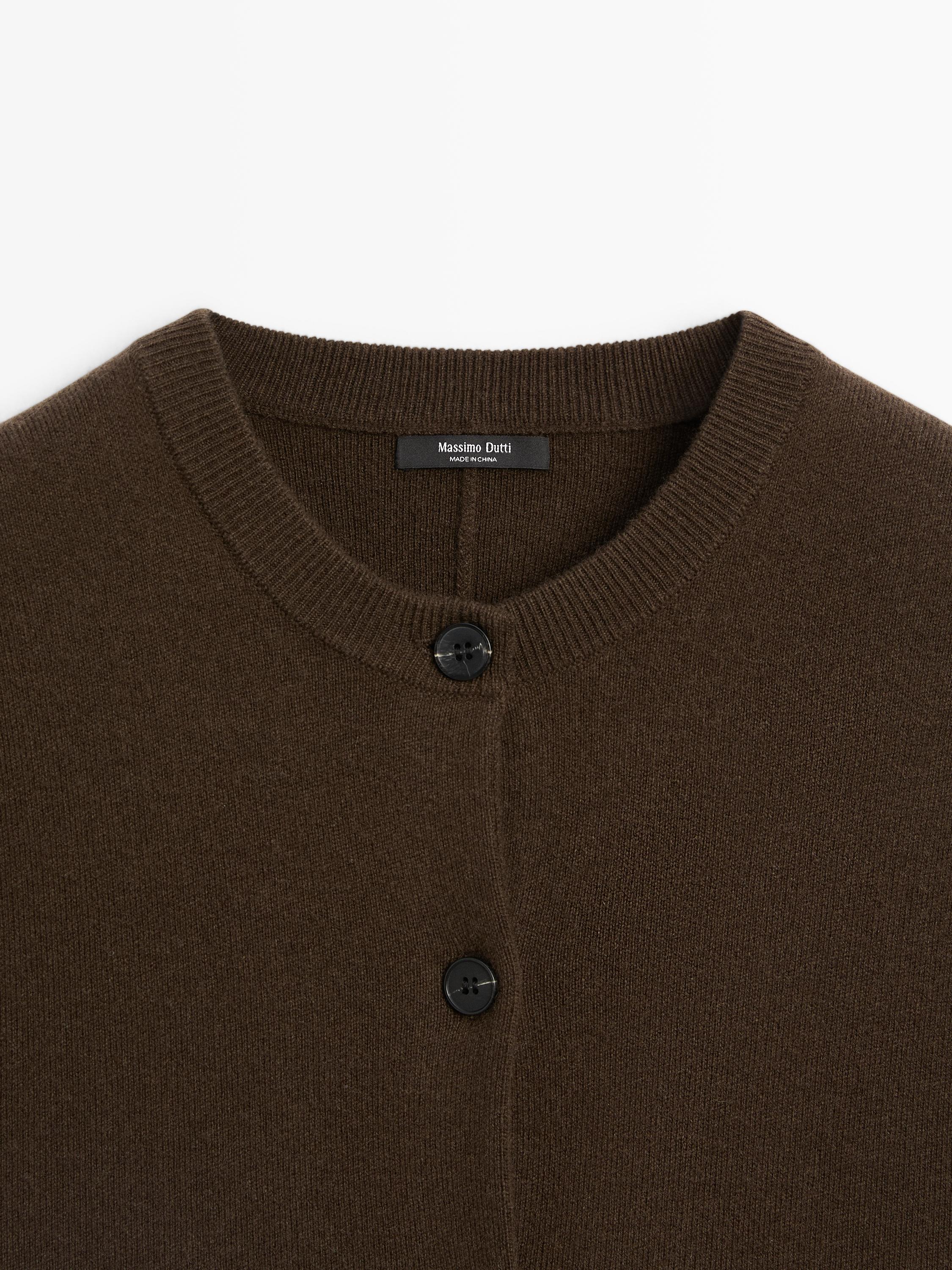 Veste sans manches en maille à col rond